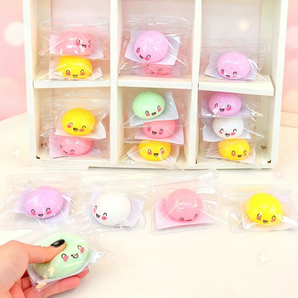 Simulation Dumpling Squishy Colorful Baozi Modeling Squishy Dumpling Pinch Cute Soft Sensory Fidget Ball Children Gifts