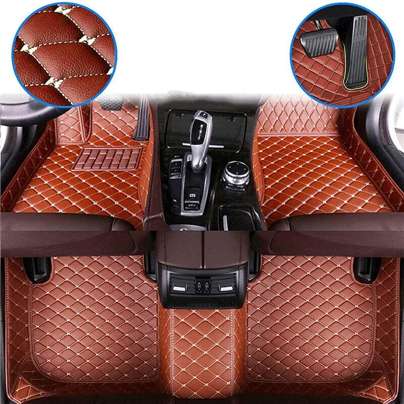 Custom Car Floor Mats For Hyundai Accent Verna Solaris 2006-2025 Leather Carpets Auto Interior Accessories Truck Model Rugs Foot