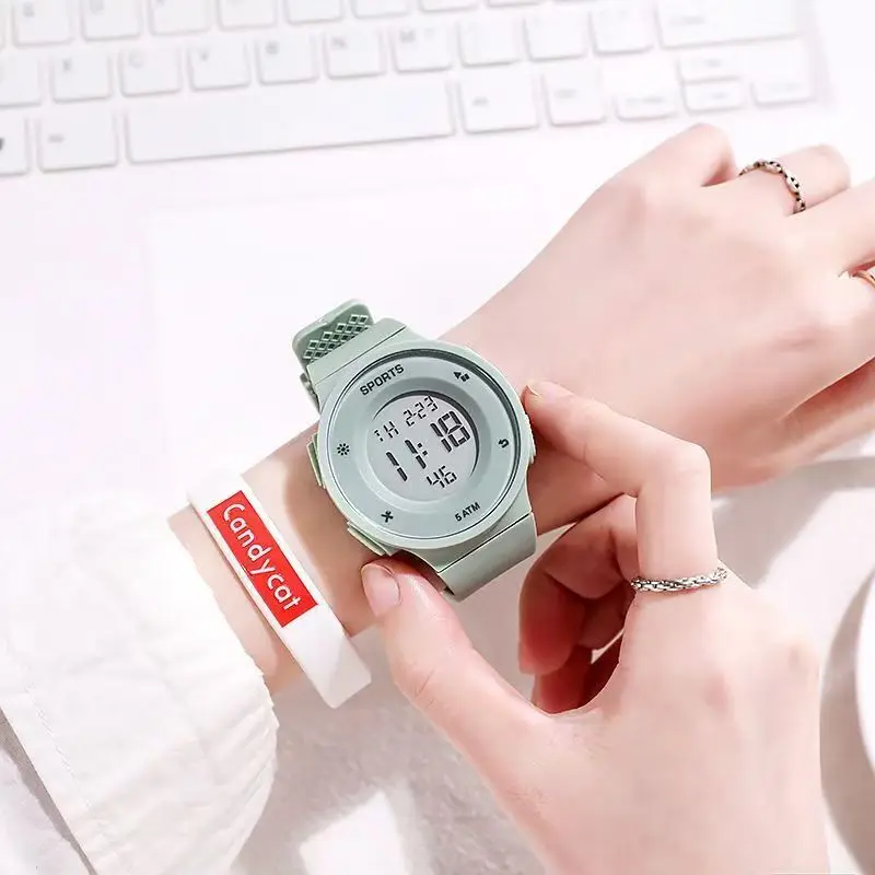 Orologio elettronico luminoso impermeabile da donna Orologi digitali a LED Orologio da polso sportivo rotondo da uomo Orologio militare da esterno reloj mujer