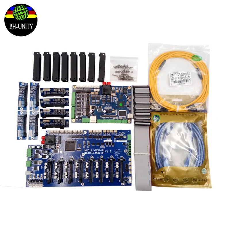 whole set konica minolta 512i board kit assembly km 512i print V1.3 head board connector V1.7 main board for solvent printer