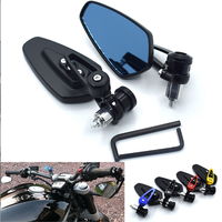 1 Pair Universal Motorcycle Aluminum Mirrors Handle Bar End for Ducati Metallic 750 750 Dark 1000 Monster M900 900 S Dark