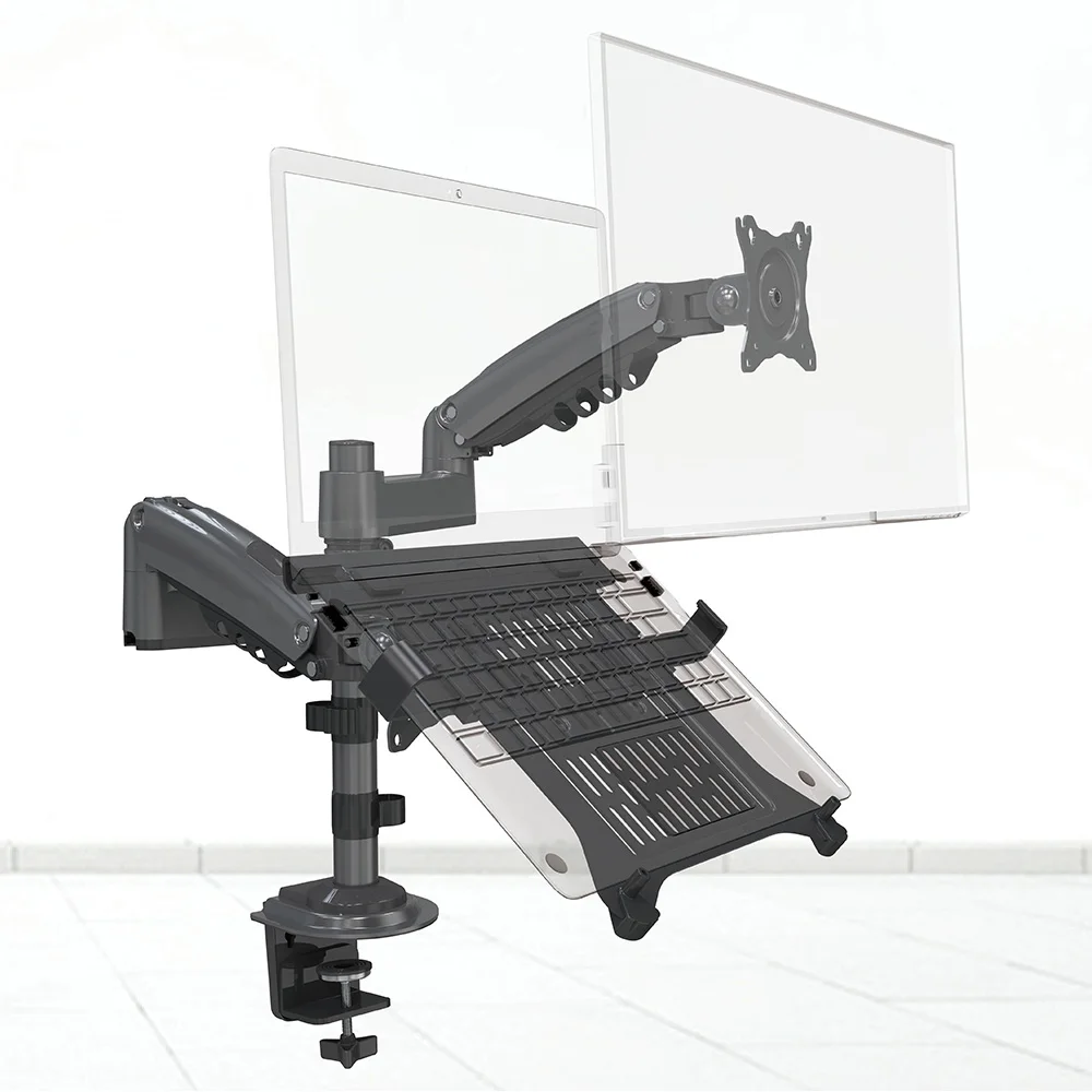Modern 90 Degree Tilt Laptop Stand With 32 Adjustable Gas Spring New Flexible Desk Mount Office Home Use Monitor Arm