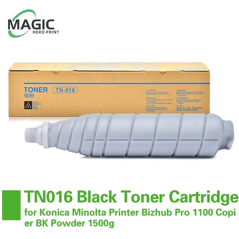 TN016 TN-016 TN 016 Premium Compatible Laser Black Toner Cartridge for Konica Minolta Printer Bizhub Pro 1100 BK Powder 1500g