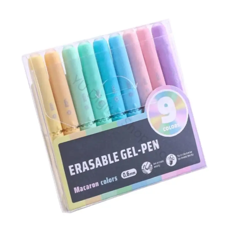 96BA 9-farbiges radierbares Gelstift-Set, 0,6 mm Gelstift für Planer-Tagebuch-Skizzen – Detail 4