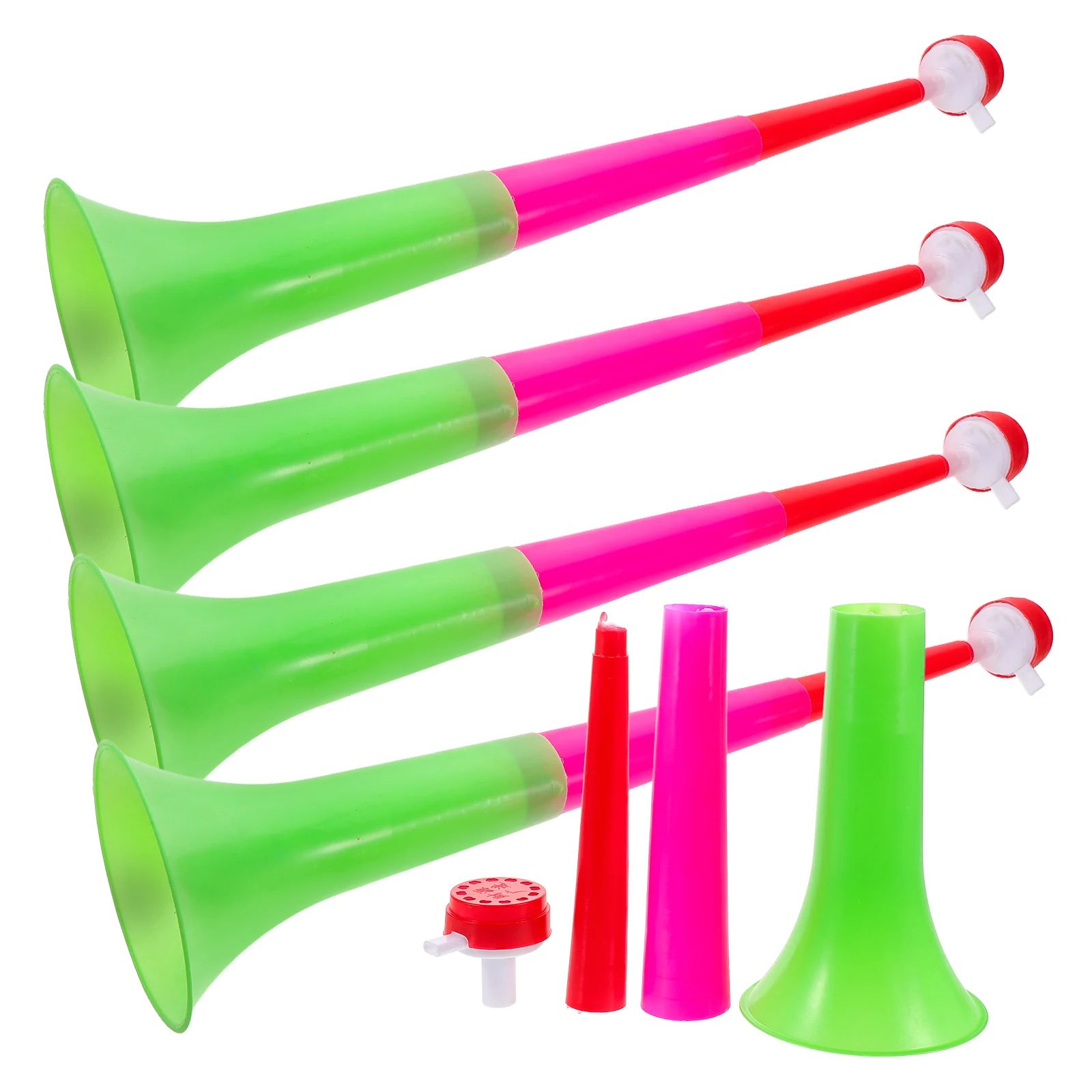 

5pcs Plastic Stadium Horn Toy Trumpet for Sporting Events Football Game Accessories Fans Party Horns Telescopic