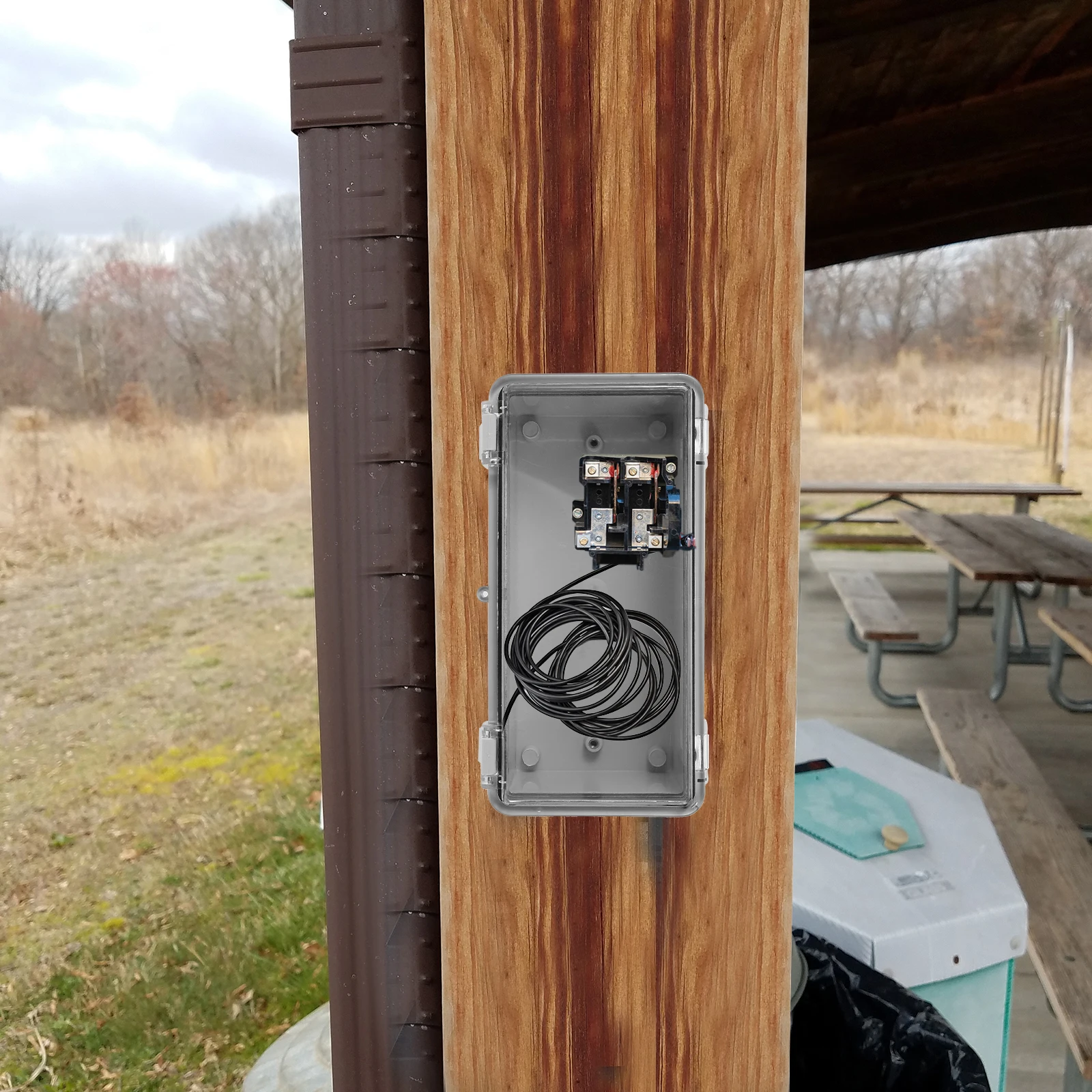 

1pcs Waterproof Junction Box Outdoor Abs Plastic Electrical Connection Box Weatherproof Cable Protector For Harsh Environments