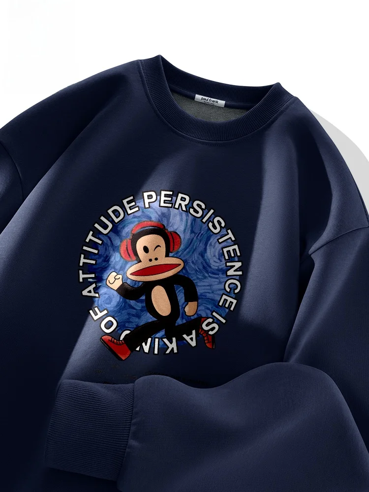 

Мужская толстовка Heavyweight Fce с круглым вырезом, осенне-зимняя, новая, с принтом Big Mouth Monkey, повседневная, модная