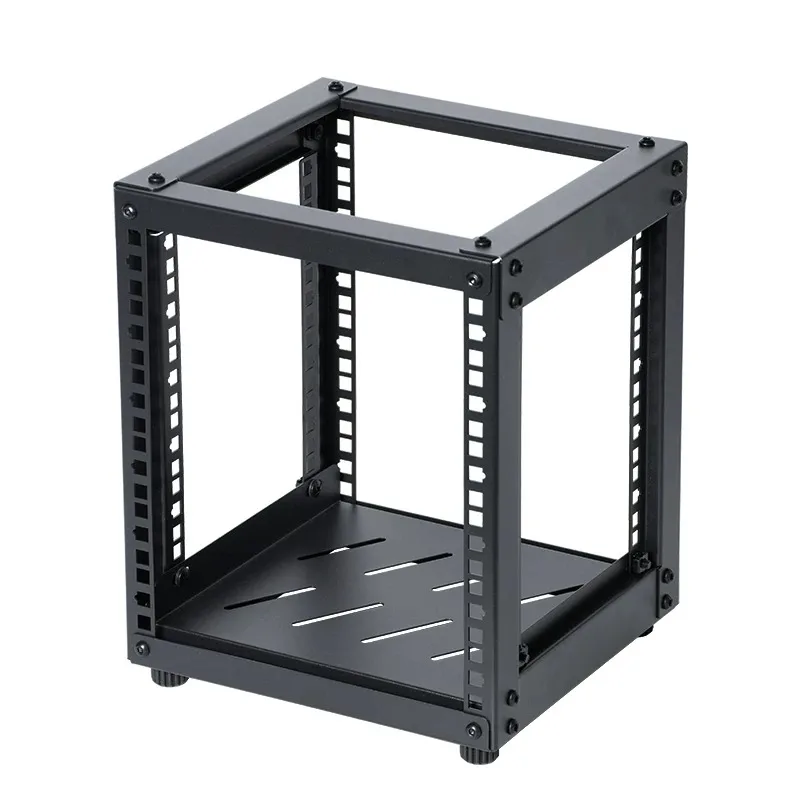 Open 10 Inch Desktop Cabinet Natural Unprocessed NAS Router Storage Cabinet for Network Switch Network Device