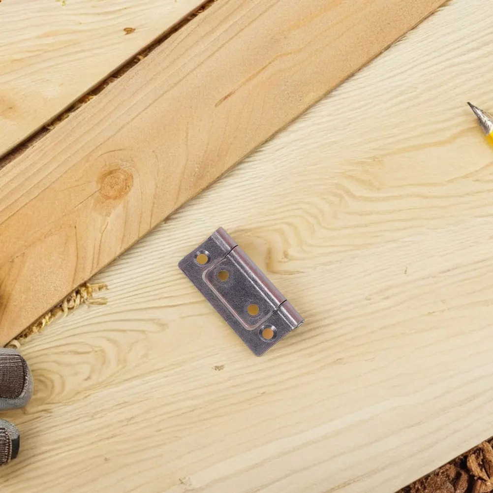 12pçs dobradiças silenciosas de armário de aço inoxidável, design plano resistente para guarda-roupa, porta de cozinha, dobradiça de porta giratória