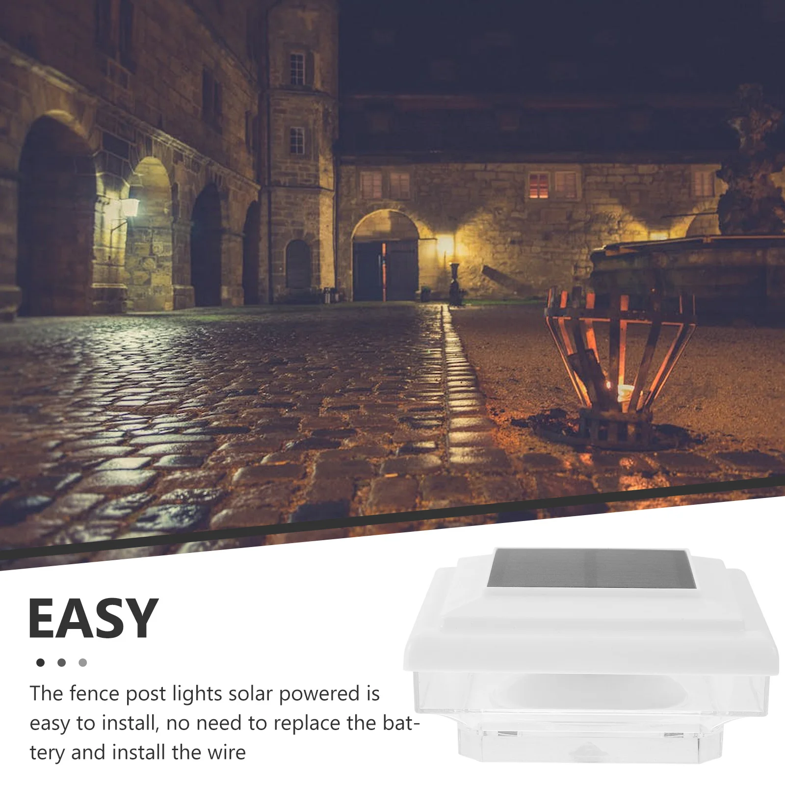

Post Outdoor Fence Post Cap Solar Powered Deck Decor Light Led Solar Fence Lights For Outside Dusk Dawn Auto On Waterproof