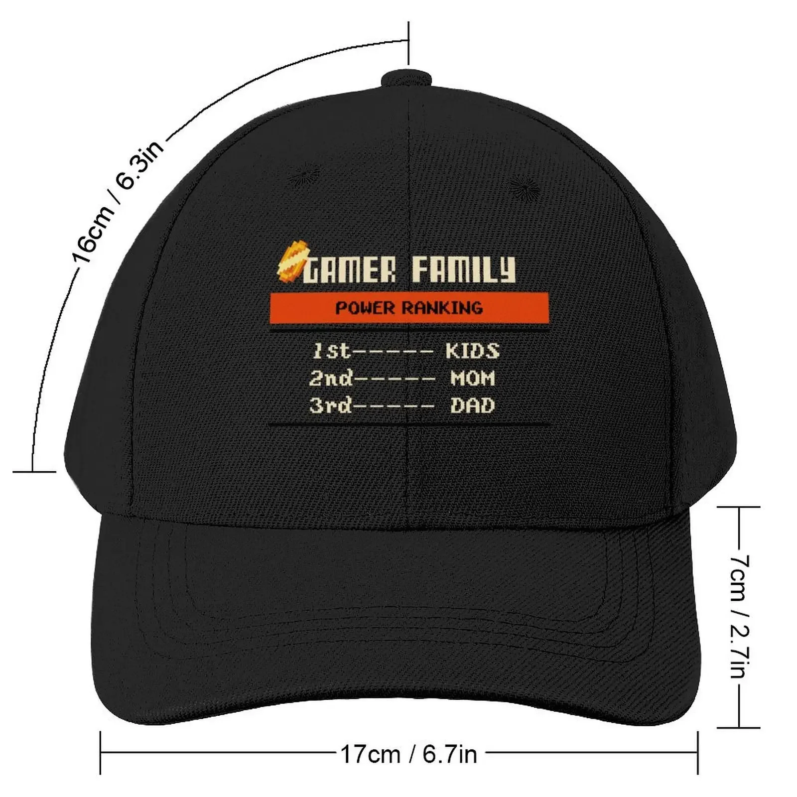 Gamer Family Power Ranking Baseball Cap Thermal Visor Horse Hat Boy Child Women's