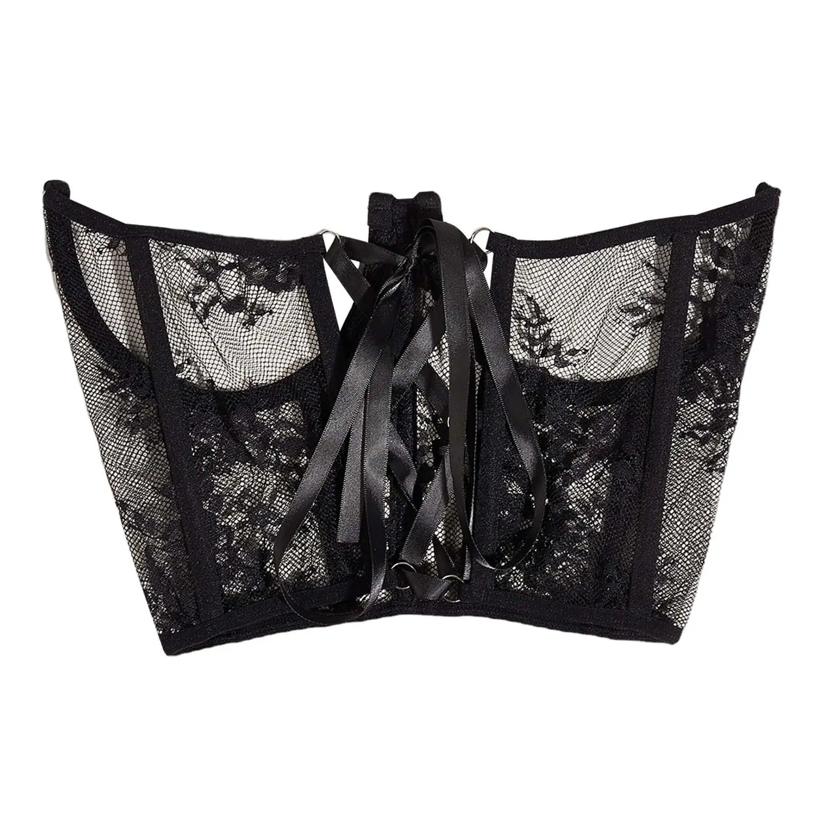 Women Lace Up Corset Adjustable Waist Belt Retro Fashion Bustier Body Accessory for Elegant Party Dresses