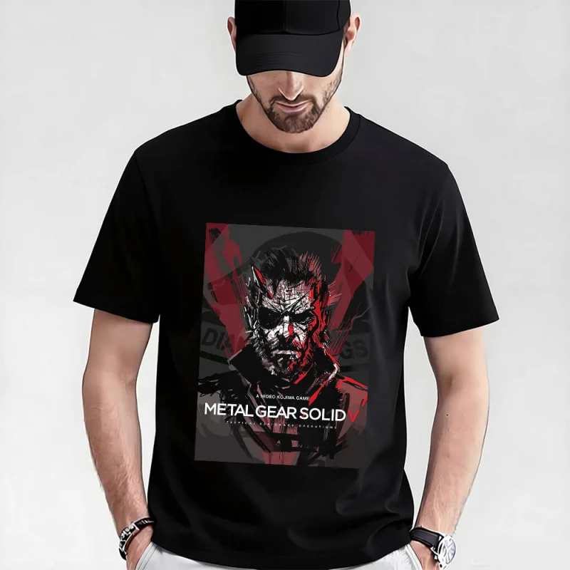 

Metal Gear Solid V 0315 MGS gift t shirt for men Kojima Video game Big Boss Graphic Clothes 100% cotton print tee All size tops