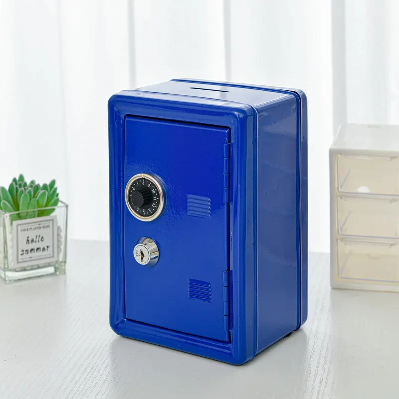 Household Insurance Box Vertical Mini Metal Safe Car Safe Key Insurance Cabinet Desktop Decoration Piggy Bank