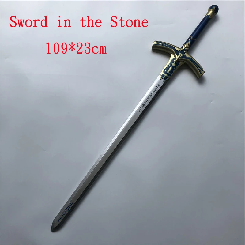  Stay Night Pu Knife Sword Weapon Prop Cosplay Saber Alter Excalibur Sword In The Stone Caliburn Weapon Toys For Tenns 109cm