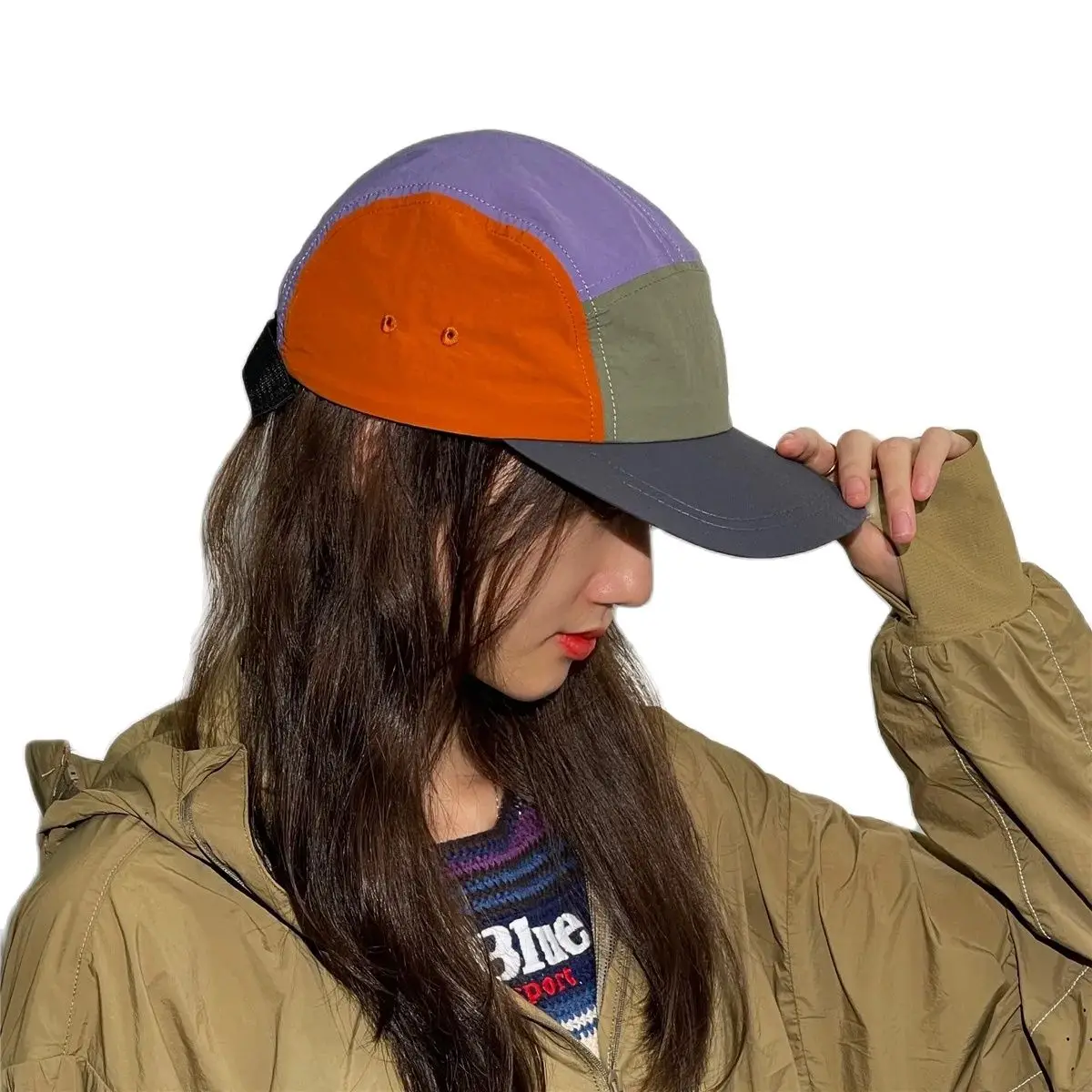 

Summer Lightweight Quick-Drying Color Clashing Outdoor Hat Outdoor Sunscreen Duck Tongue Hat Mountaineering Camping Fishing Hat