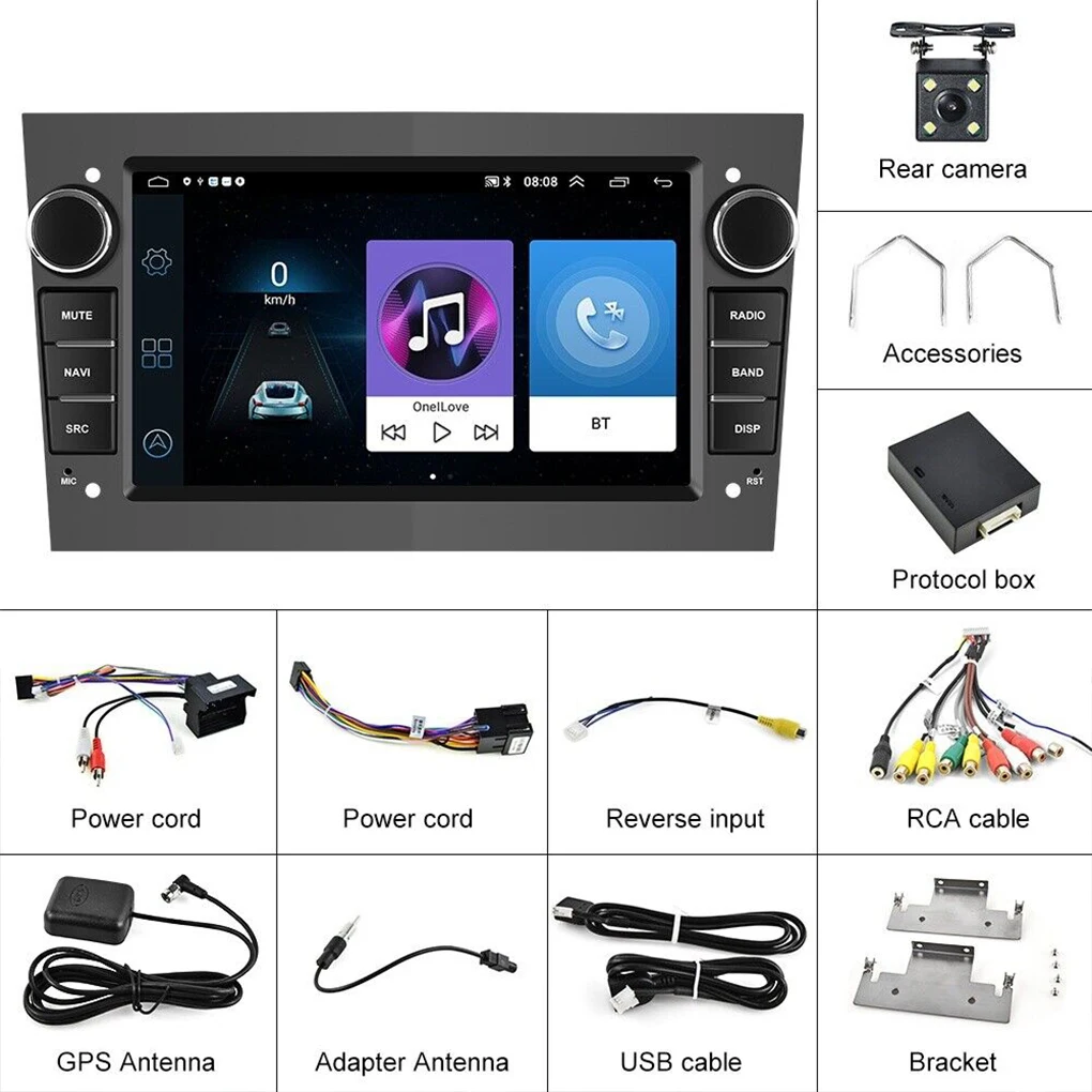 

Black Android Autoradio Dual-System-Mirror-Link Real-Time CANBUS Connection Unterstützt Freisprechan White 1+16G