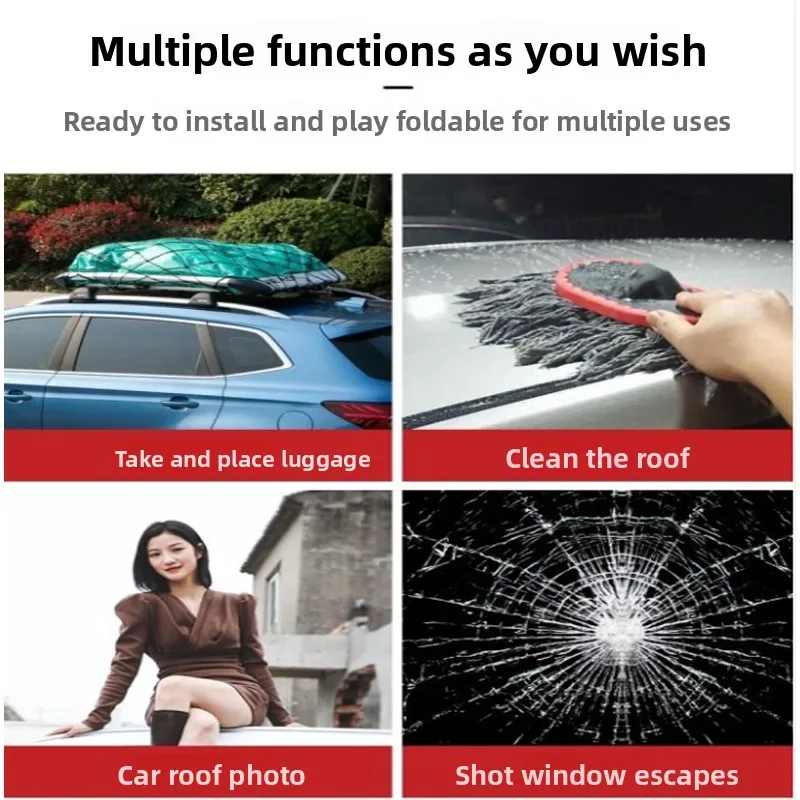 Foldable Car Roof Rack Step Door Step Multifunction Universal Latch Hook Foot Pedal Safety Car Accessories Multifunction Roof