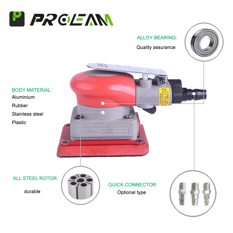 The 10 Best air sander of 2021 nignbo Proeam PM 8012 Square Air Sander straight line sander dual action orbital