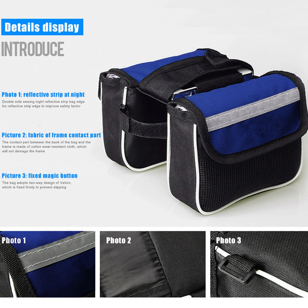 

Mountain Bike Saddle Bag Frame Front Top Tube Cycling Phone Case Bicycle Pouch