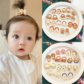 소녀를위한 헤어 액세서리 Elastique Cheveux Fille Kids Lacos De Cabelo Infantil New Ties Bandeau Bebe Fille 고무 밴드 한국어