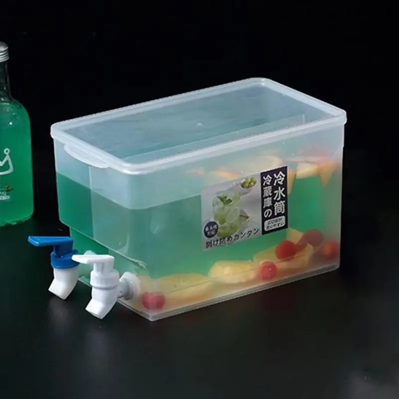 Fontanna o dużej pojemności 5,2 l Dozownik napojów mlecznych Dzbanek odporny na zalanie z kranikiem w lodówce Sok owocowy