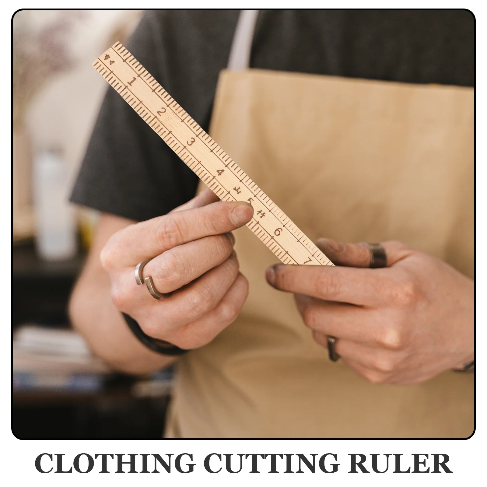 2 قطعة قياس الملابس قطع حاكم خشبي خياط حاكم أداة الخياطة الحرفية قياس دقيق متعدد الاستخدام الخشب الخياطة العرض #3