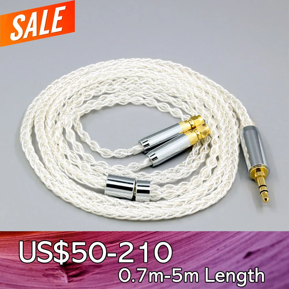 8 Core 99% 7n Pure Silver Palladium Earphone Cable For HiFiMan HE400 HE5 HE6 HE300 HE4 HE500 HE6 Headphone LN008384