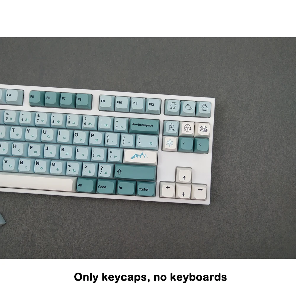 126 Key XDA PBT Keycaps GMK Tema Gunung Es Teclado Gamer Keyboard Mekanis Cap Dye Subbed Anis 61 87 104 108 Set Kunci Mx Switch