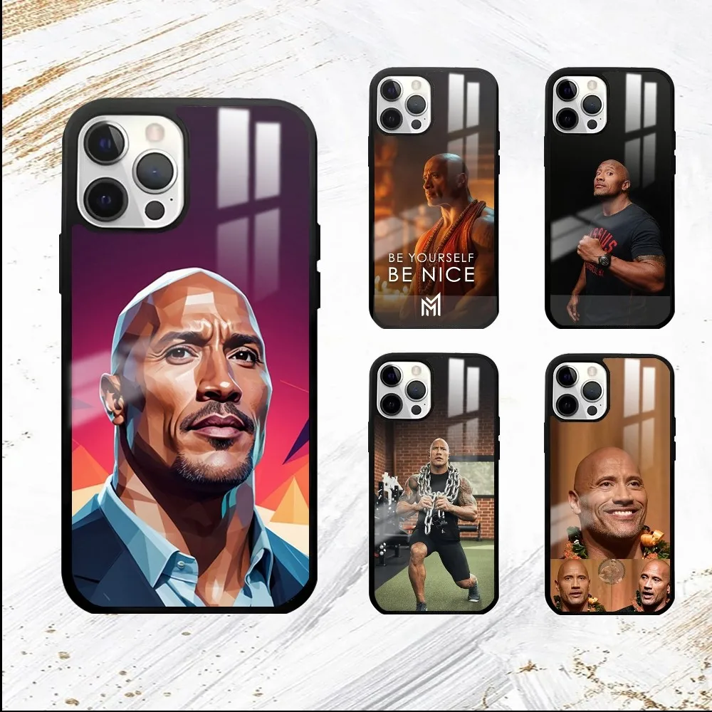 The Rock Dwayne Johnson Phone Case For iPhone 16 15 14 13 12 11 Pro Max Plus Mini PC Fashion High Quality mirror phone case