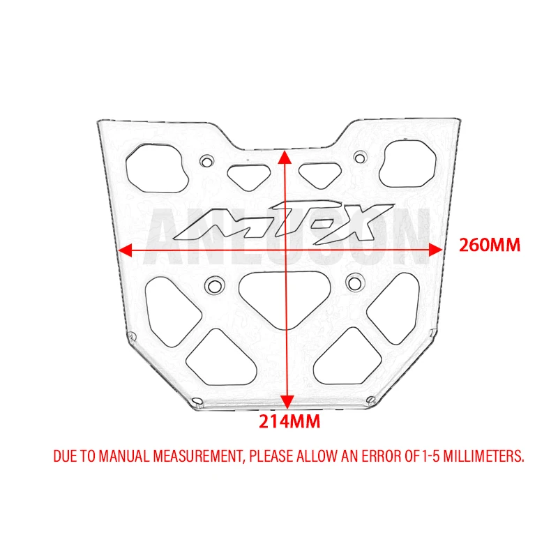 2025 جديد ل CFMOTO 800MTX 2024 الخلفية حامل الحقائب الرف 800 MT-X 800 2024 2025 دراجة نارية البضائع رف صندوق تخزين الدعم