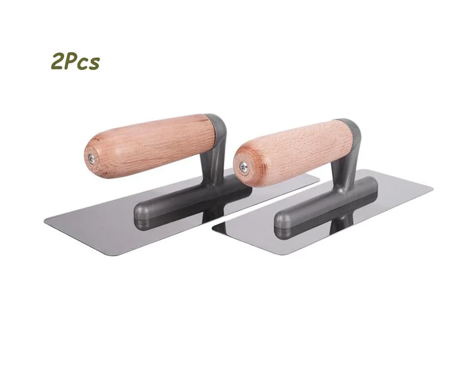 2Pcs Stainless Steel Trowel Tool Batch Wall Shovel Tool Putty Tool Cement Finishing Tools