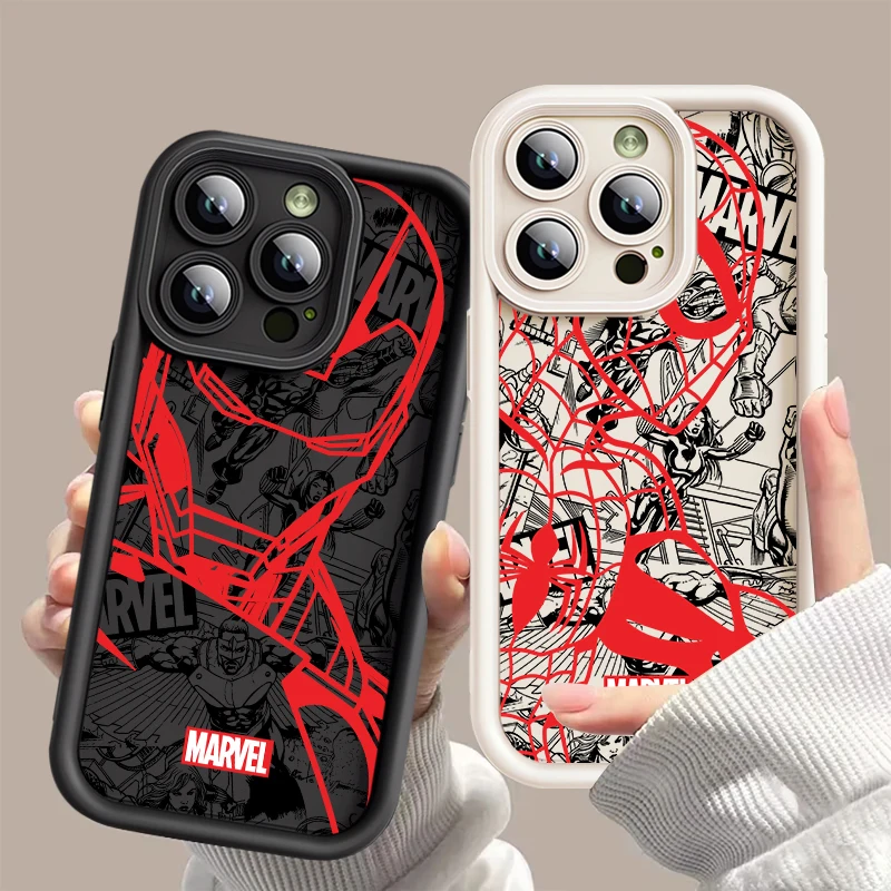 Marvel Spider Man IronMan Case for Oppo A55 A38 A53 A58 A72 A76 A17k A18 A31 A35 A11 A15 A57 A17 A16 A54 A78 Soft Phone Cover