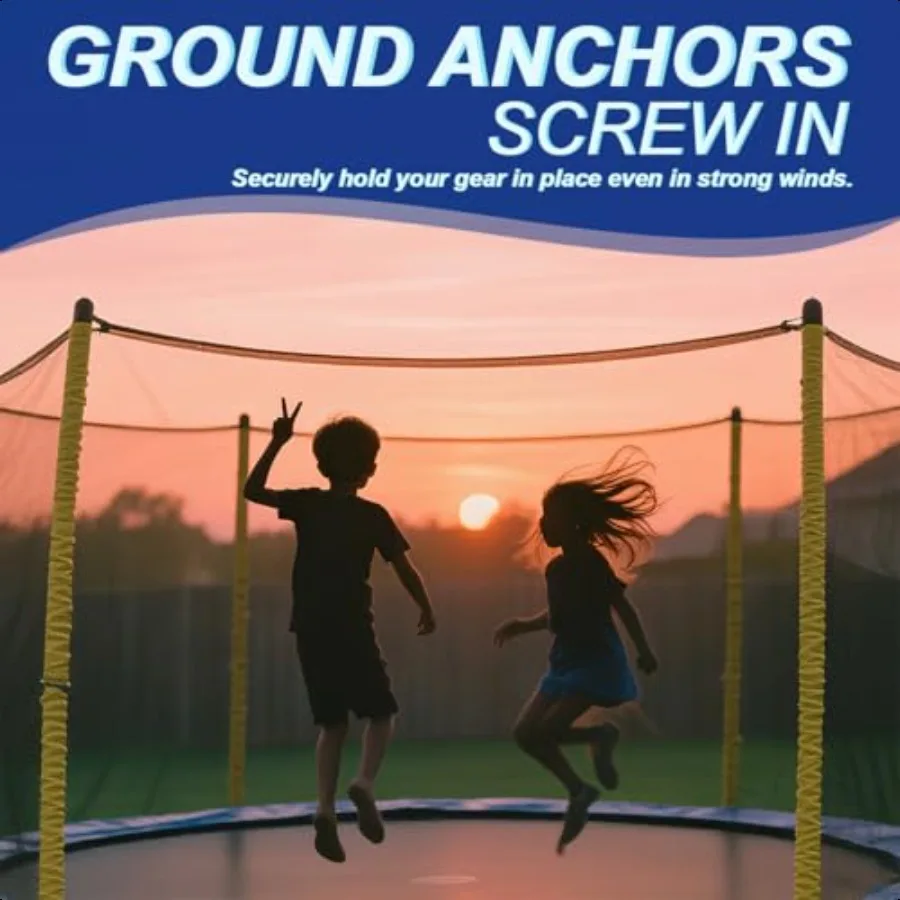 12-дюймовые стальные винты для палатки, 8 шт. Колья для палатки, сверхмощные грунтовые анкеры, винт в комплекте анкеров для батута, качели, анкеры
