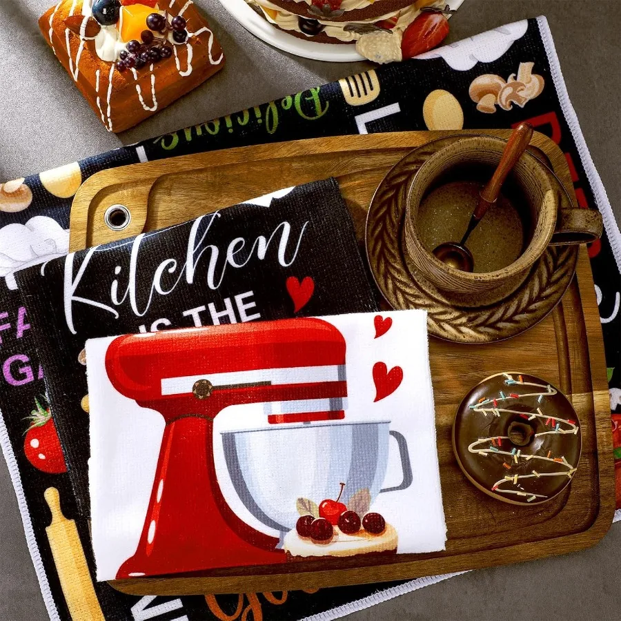 6 قطعة يقتبس مضحكة مناشف المطبخ يقتبس مناشف الأطباق المسيحية مزرعة خمر ملابس اليد الخبز أمي هدايا لمحبي الطبخ