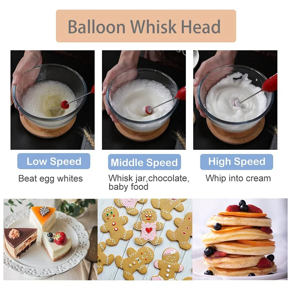 [NEW!A67Z】 Electric Milk Frother,Coffee Frother Handheld Rechargeable Milk Frother 3 Speeds Drink Mixer For Cappuccino Latte