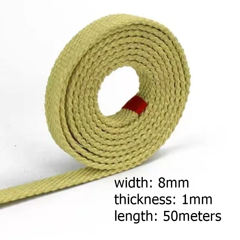 

50meters Kevlar flame retardant webbing high temperature resistance 560 degrees tape Aramid ribbon