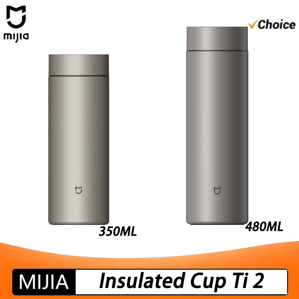NEW MIJIA Thermos Cup Ti 2 TA1 Pure Titanium 480ML Capacity Material 6-hour Keep Warm Medical Material Travel Drink Thermos Cup