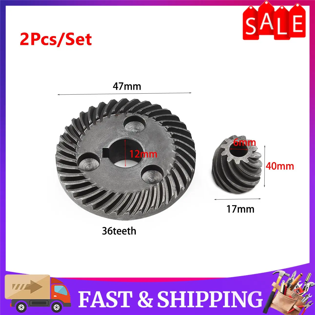 

Комплект спирально-конических шестерен, 2 шт., для угловой шлифовальной машины Makita 9555 NB 9554 NB 9557 NB 9558 NB, аксессуары для электроинструментов, запасные части