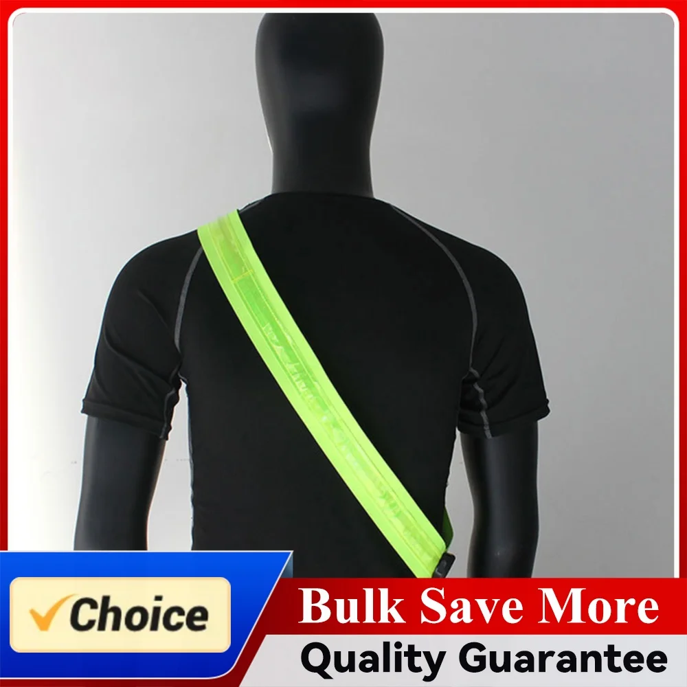 LED Running Belt Rechargeable Cycling LED Shoulder Straps for Men Women Night Safety Outdoor Hiking Jogging Walking Light Gear