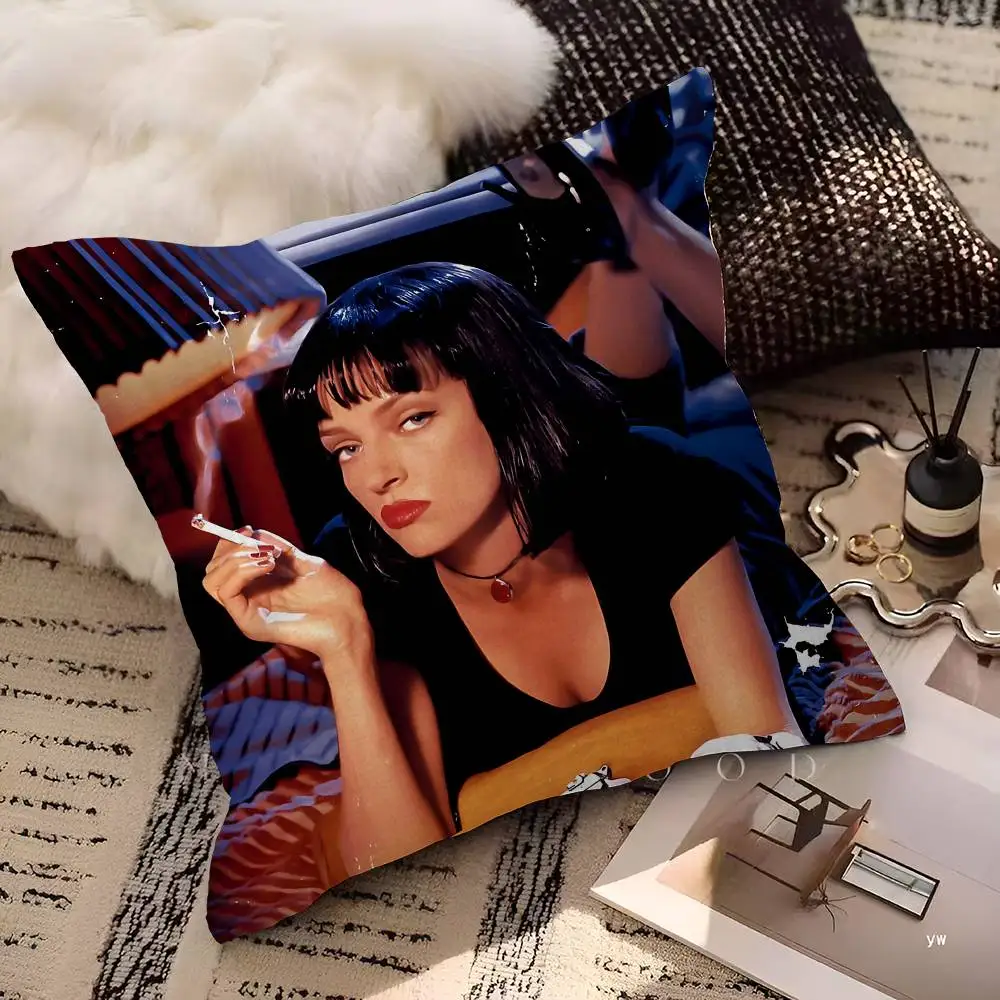 Movies P-Pulp F-Fiction Pillow Cushion Cover Pillowcase Living Room Sofa Home Decor Customized