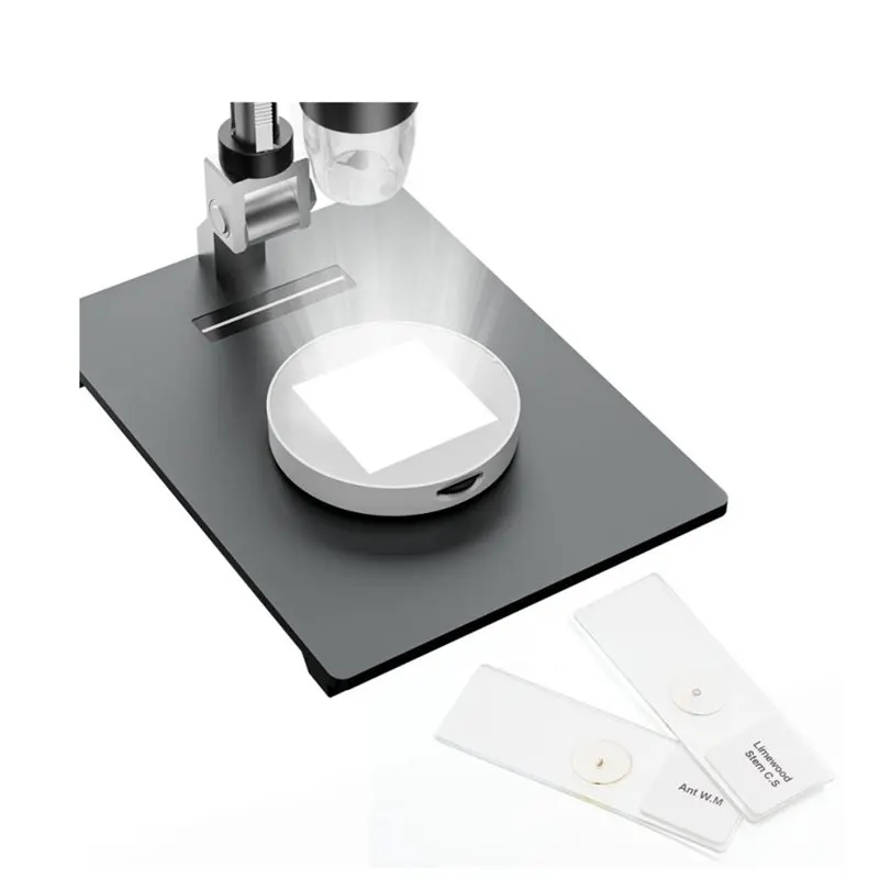 Bottom Light Stage Holder Microscope Universal Transmitted LED Light Adjustable Lamp Illumination USB LCD Microscope-AA26