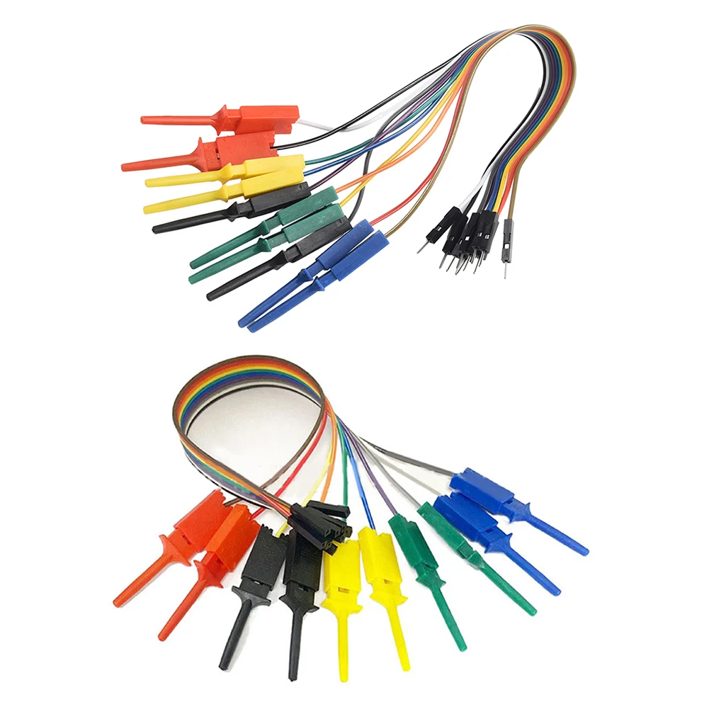 

20PCS Logic Analyzer Test Hook Clip With Cord 20cm For Current Detection Multimeter,for Circuit Testing Power Tests Male/Female