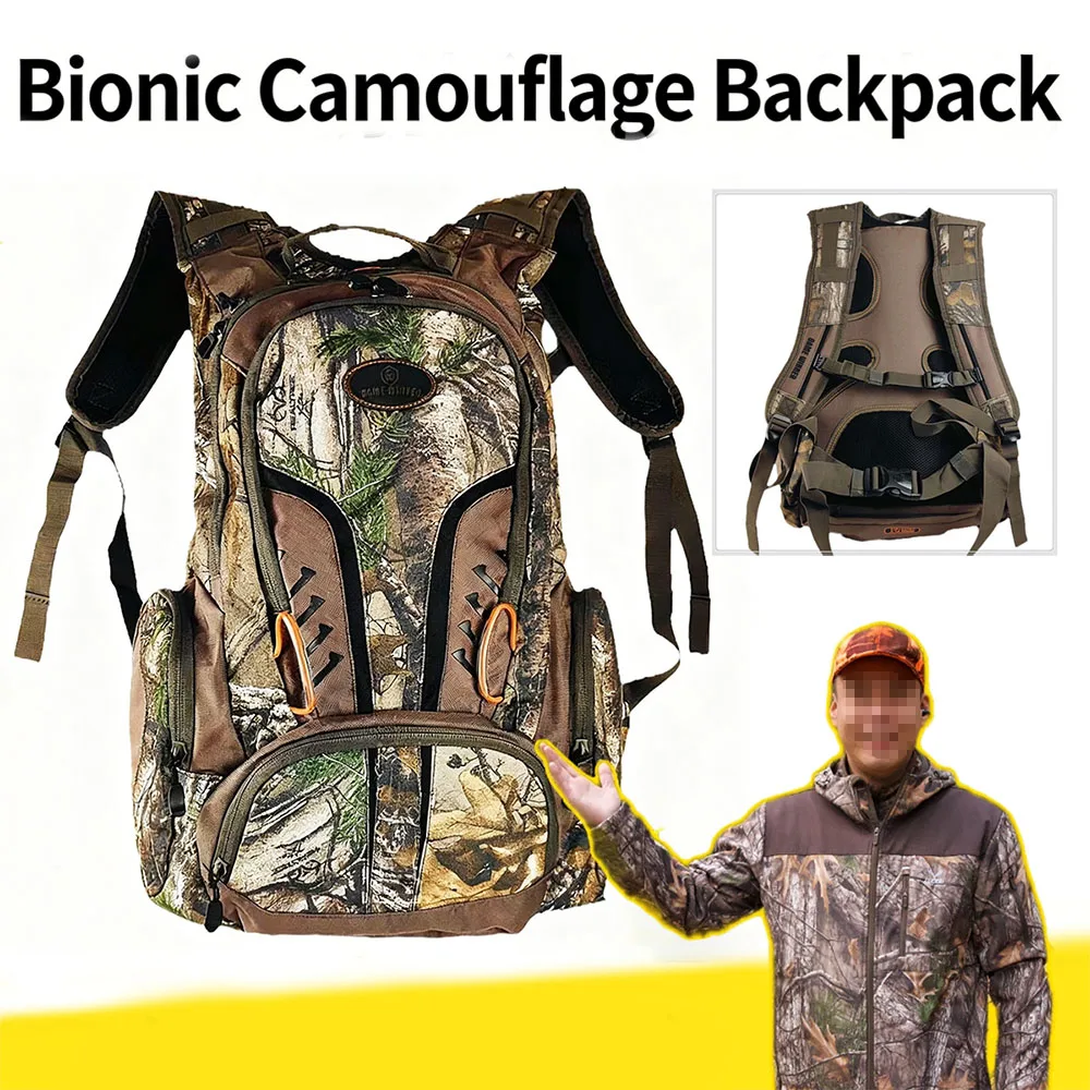

Camouflage Hunting Day Pack Large Capacity Storage for Hunting Gear for Hunting Hiking Outdoors Expeditionary Alpha Pack