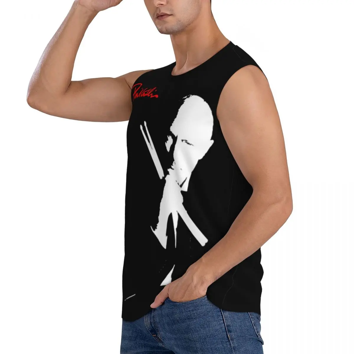 Phil Collins Men Sleeveless Tank Tops Quick Dry Breathable Gym Fitness Running Summer Casual Sport Vest