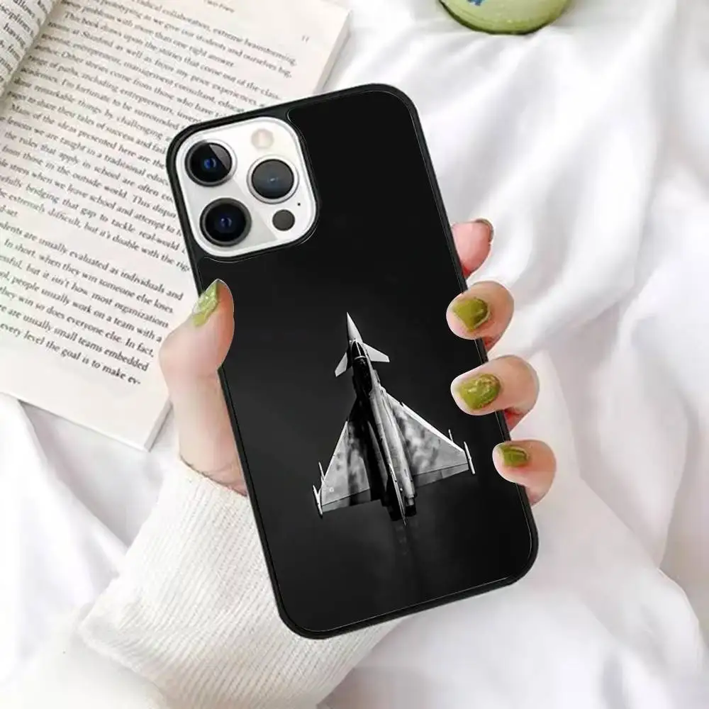 

1pc Fighter E-Eurofighter T-Typhoon Phone Case Strong Magnetic For IPhone17 16 15 14 13 Pro Max 11 12 Mini