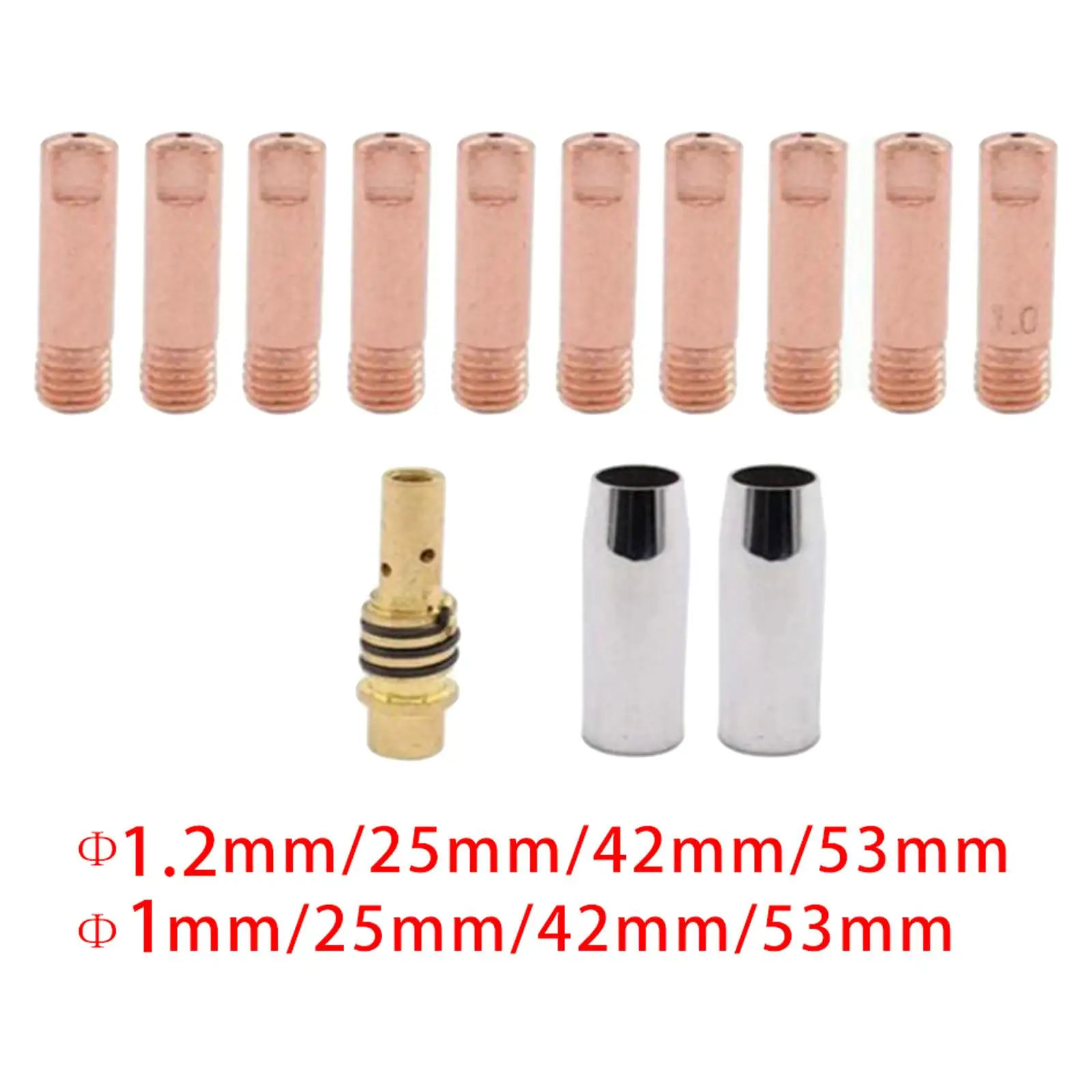 

14 шт., держатели контактных насадок, комплект расходных аксессуаров, подходит для сварочной горелки 15AK