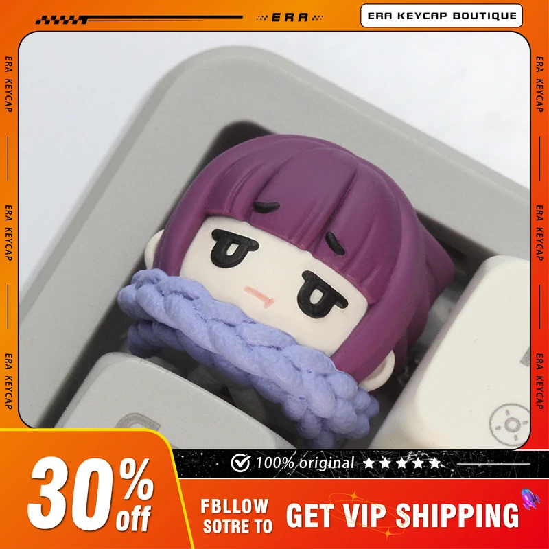 Era 송진 Frieren Beyond Journey's End 키캡, 애니메이션 키보드 캡, 기계식 키보드 액세서리, 게임 소녀 선물