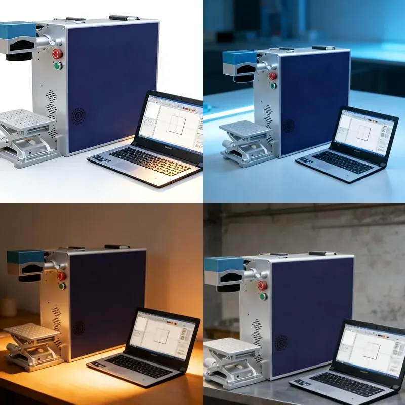 for Portable Handheld 10W Fiber Laser Marking Machine Easy to Operate Air Cooled Logo Engraving DXF PLT DST AI Deep Marking