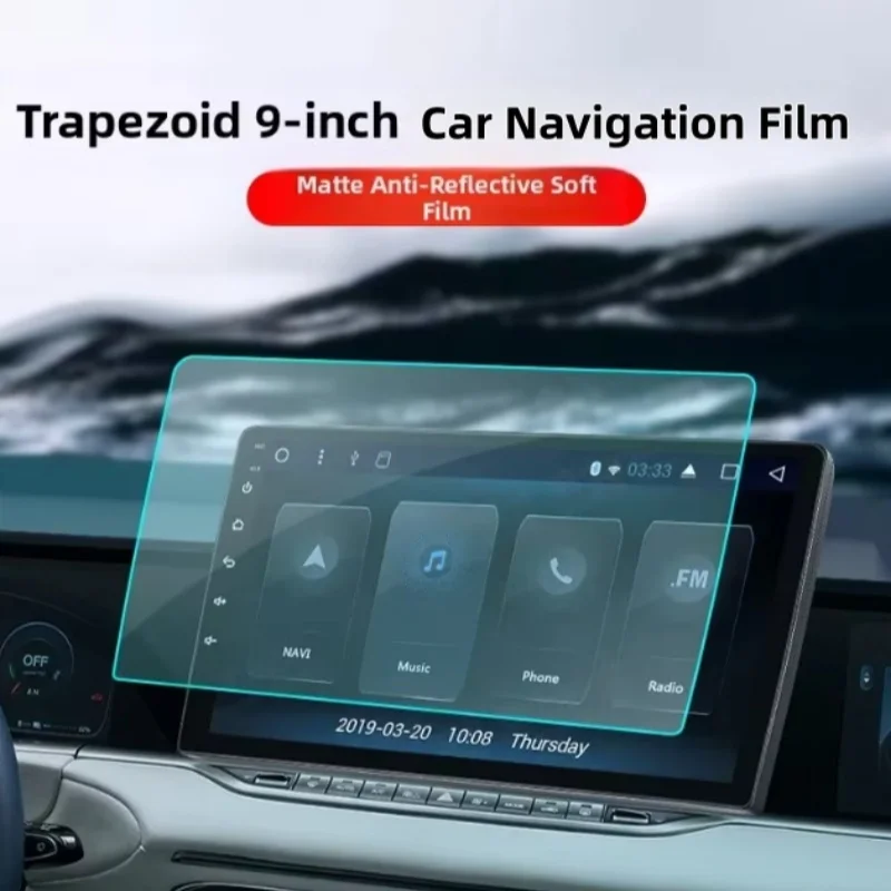 Auto-Navigationsfolie, blendfrei, antireflektierend, weiche Folie für 002 Zoll 9 Zoll Android-Großbildschirm